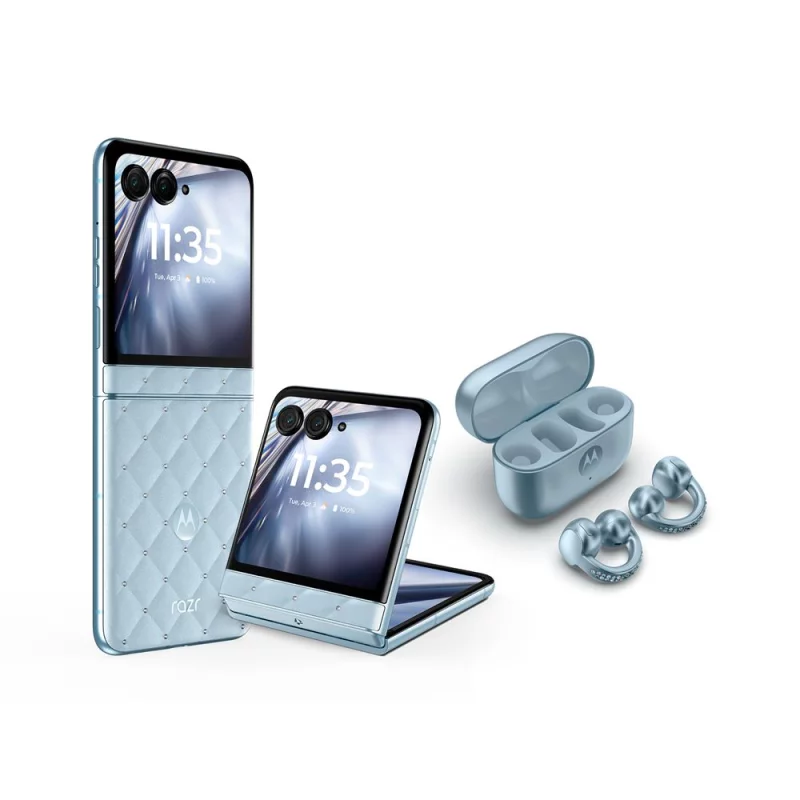 Image : MOTOROLA Razr60 et Buds loop Collection Swarovski