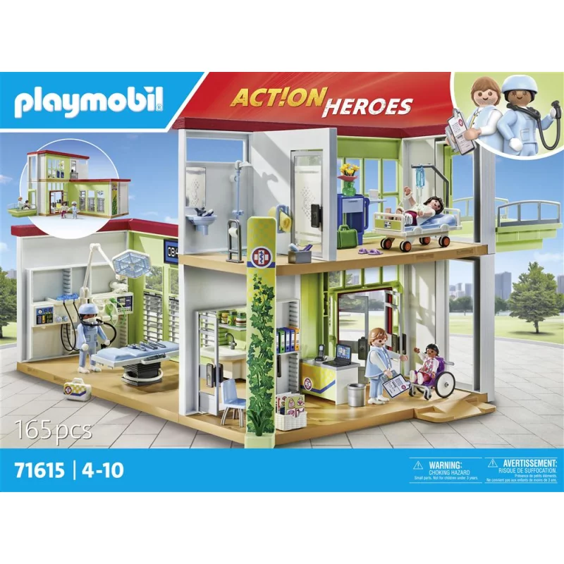 Image : PLAYMOBIL 71615 - Hôpital aménagé avec toit végétal