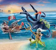 Image : PLAYMOBIL 71419 Pirate avec pieuvre géante Les Pirates