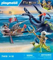 Image : PLAYMOBIL 71419 Pirate avec pieuvre géante Les Pirates