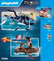 Image : PLAYMOBIL 71419 Pirate avec pieuvre géante Les Pirates