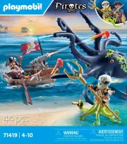 Image : PLAYMOBIL 71419 Pirate avec pieuvre géante Les Pirates