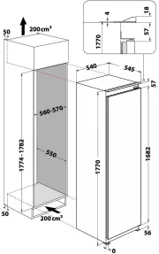 Image : WHIRLPOOL WHSD18F103C1PFR - Congélateur armoire encastrable