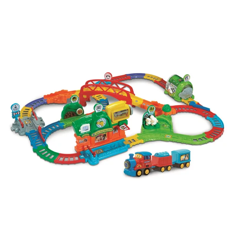 Image : Vtech Tut Tut Bolides Super circuit train éducatif et Adam train marchand