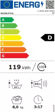 Image : WHIRLPOOL CWSD83MWWSFR Sèche-linge