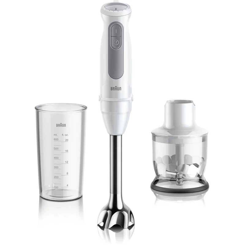 Image : BRAUN MQ50201M Blanc - mixeur MultiQuick 5