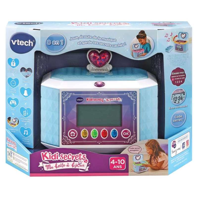 Image : Vtech Kidisecrets Ma Boîte à Bijoux Bleu