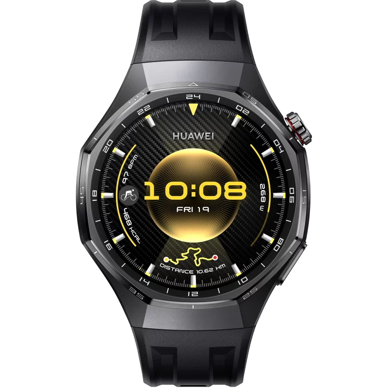 Image : HUAWEI WATCH GT 6 Pro 46mm / Boitier en alliage de titane / Bracelet noir