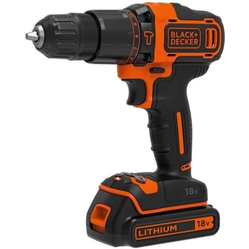 Image : BLACK+DECKER BDCHD18S32-QW - Perceuse à percussion sans fil