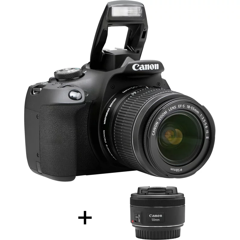 Image : CANON EOS 2000D + EF-S 18-55 IS II + EF 50mm Appareil photo Reflex