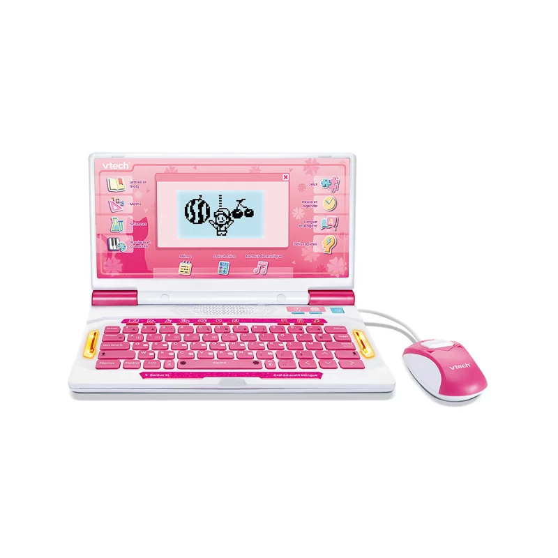 Image : Vtech Genius XL Rose - Ordinateur éducatif bilingue