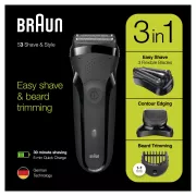 BRAUN 300BT Rasoir électrique Series 3 Shave&Style