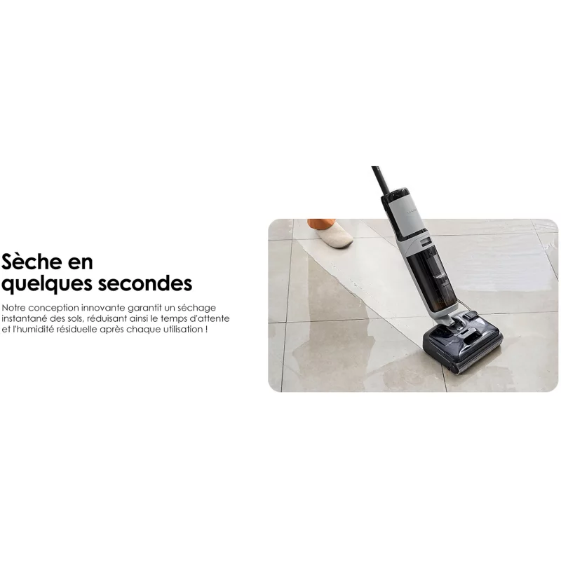 Image : TINECO Floor One i5 Stretch Plus Light gris - Aspirateur laveur