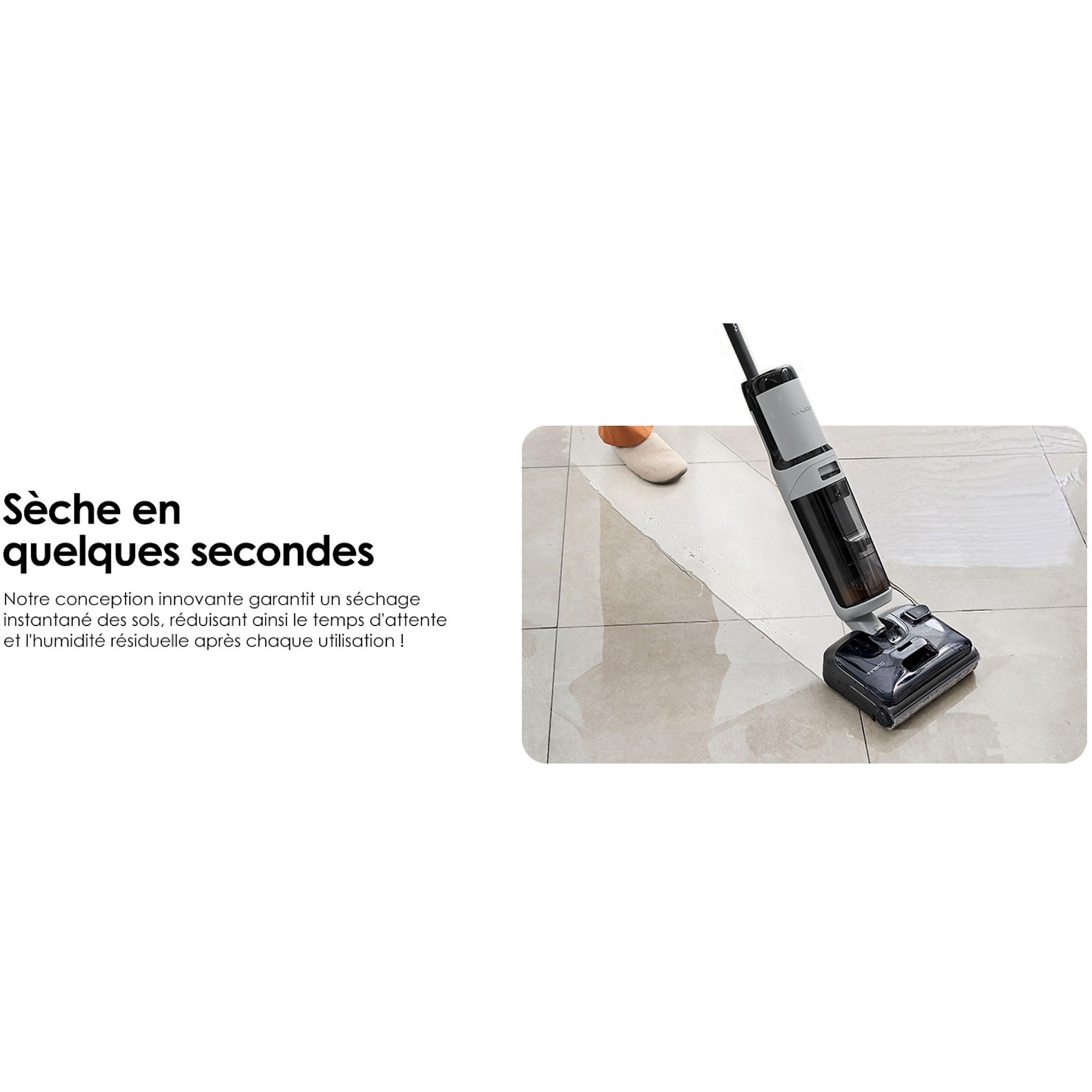 Image : TINECO Floor One i5 Stretch Plus Light gris - Aspirateur laveur