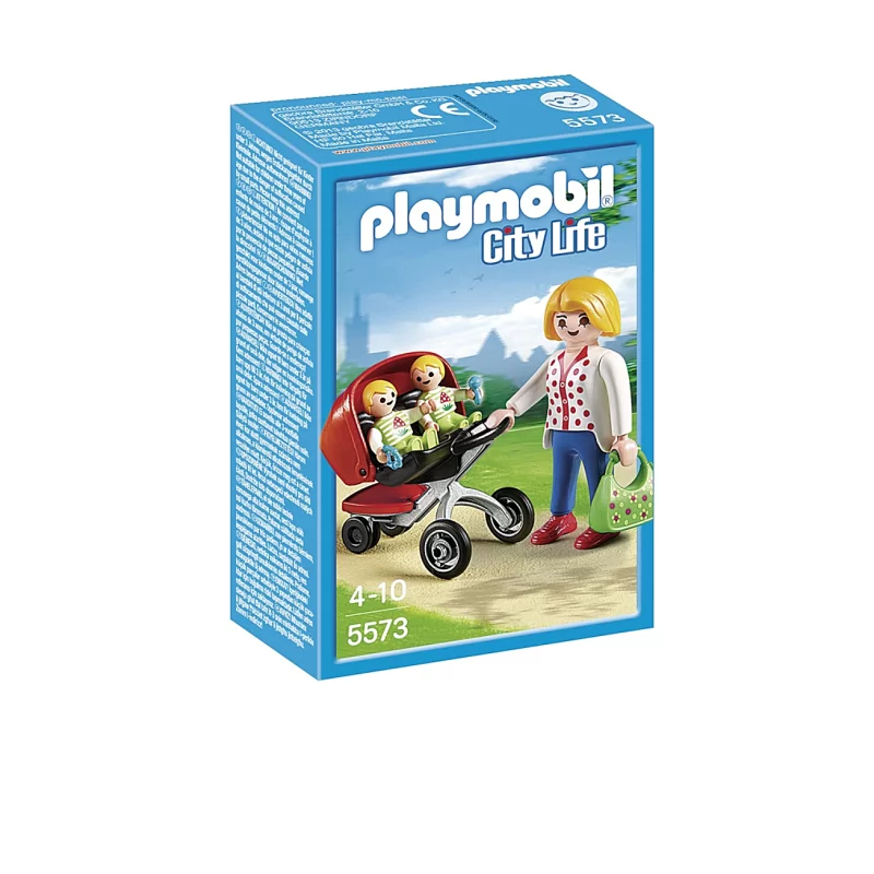 Image : Playmobil 5573 Maman avec Jumeaux et Landau - City Life