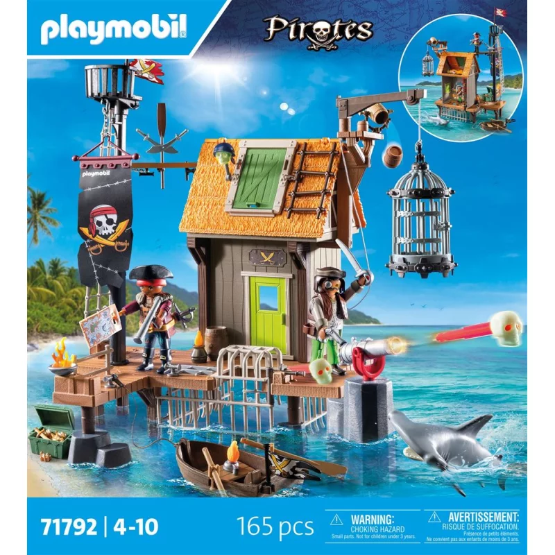 Image : Playmobil Pirates 71792 Port et repaire de pirates avec prisons