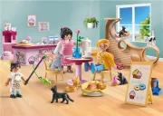 Image : Playmobil My Life 71744 Bar à chats avec 6 chats et personnages