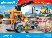 Playmobil Action Heroes 71750 Camion grue ouvrier & accessoires