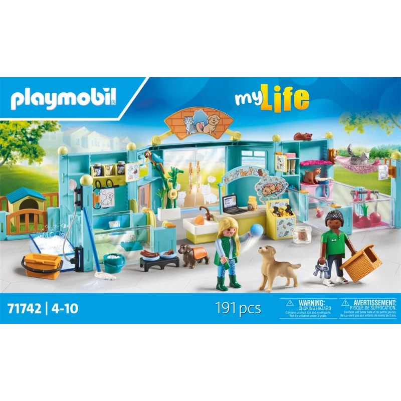 Image : Playmobil My Life 71742 Hôtels des animaux soigneurs accessoires