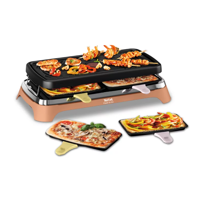 Image : TEFAL RE651JF0 - Raclette 2 en 1 plancha