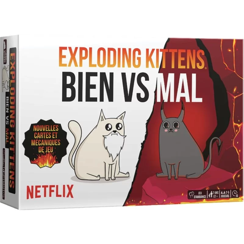 Image : Asmodee Exploding Kittens Bien vs Mal - Jeu d'ambiance