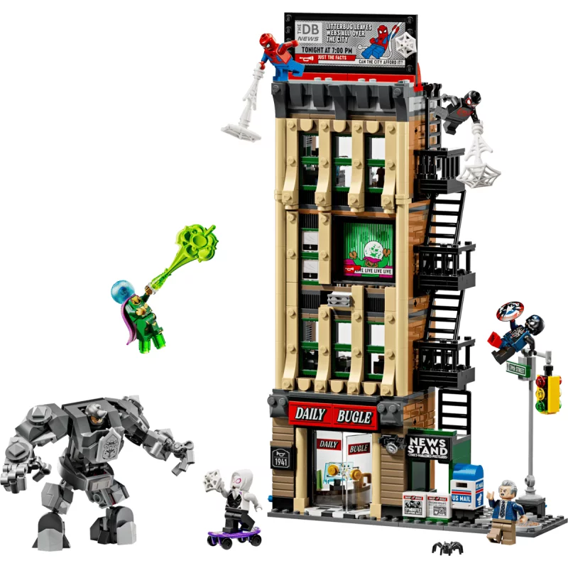 Image : LEGO 76342 Spider-Man contre Mystério : le Daily Bugle Marvel