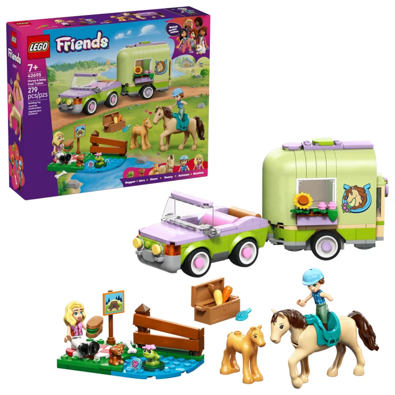 Image : LEGO 42695 La remorque du cheval et du poulain Friends