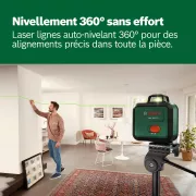 Image : BOSCH PLL 360 1G - Niveau laser à lignes vertes - 0603663M01