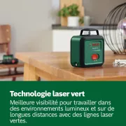 Image : BOSCH PLL 360 1G - Niveau laser à lignes vertes - 0603663M01