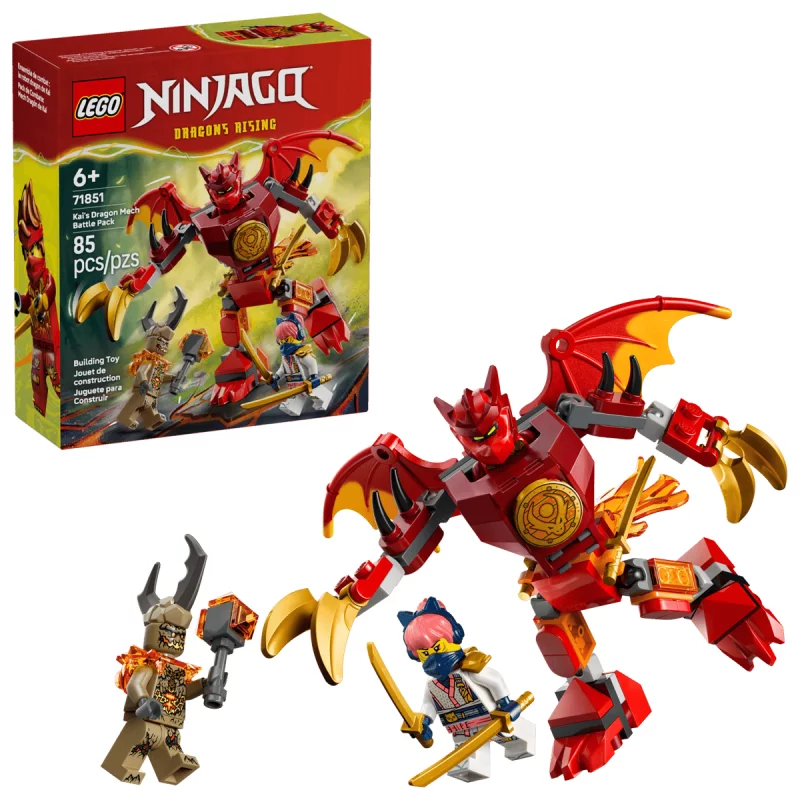 Image : LEGO 71851 Pack de combat : le robot dragon de Kai Ninjago