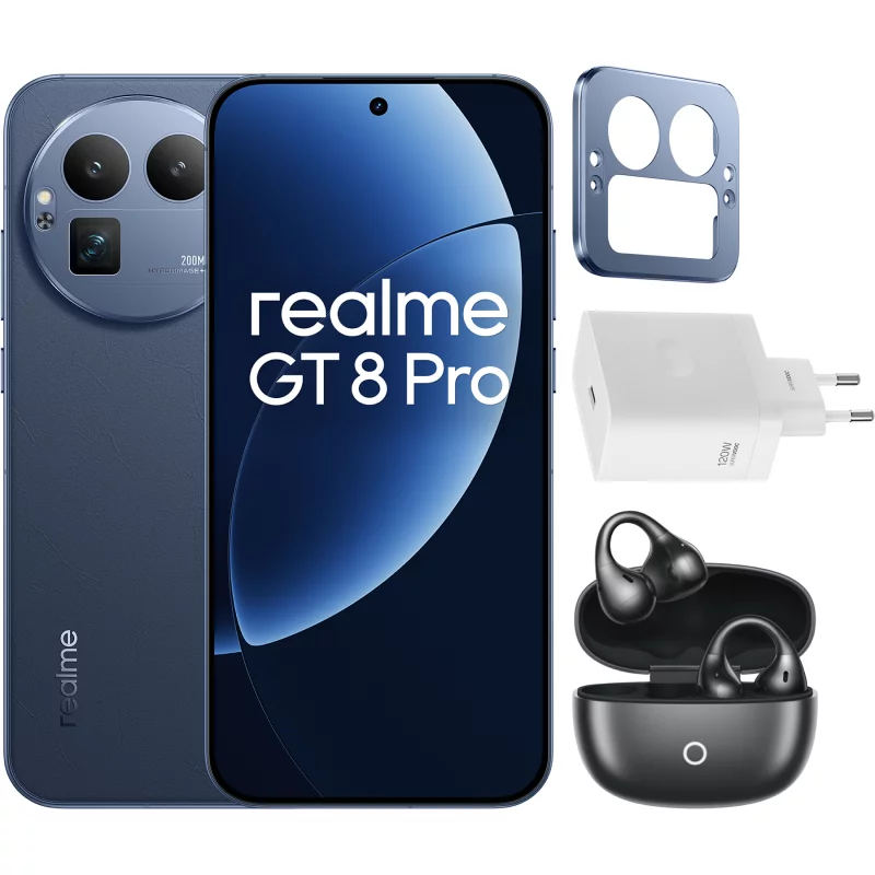 Image : REALME Pack GT8 Pro 512Go Bleu + Charger + BudsClip