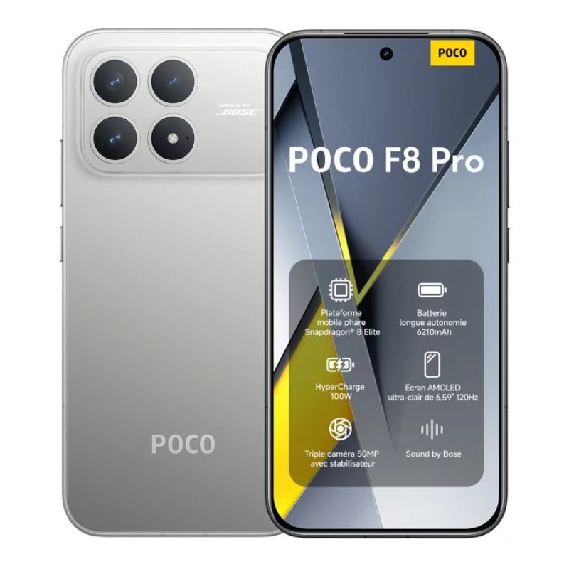 Image : XIAOMI POCO F8 Pro Argent 12 GO + 512 GO