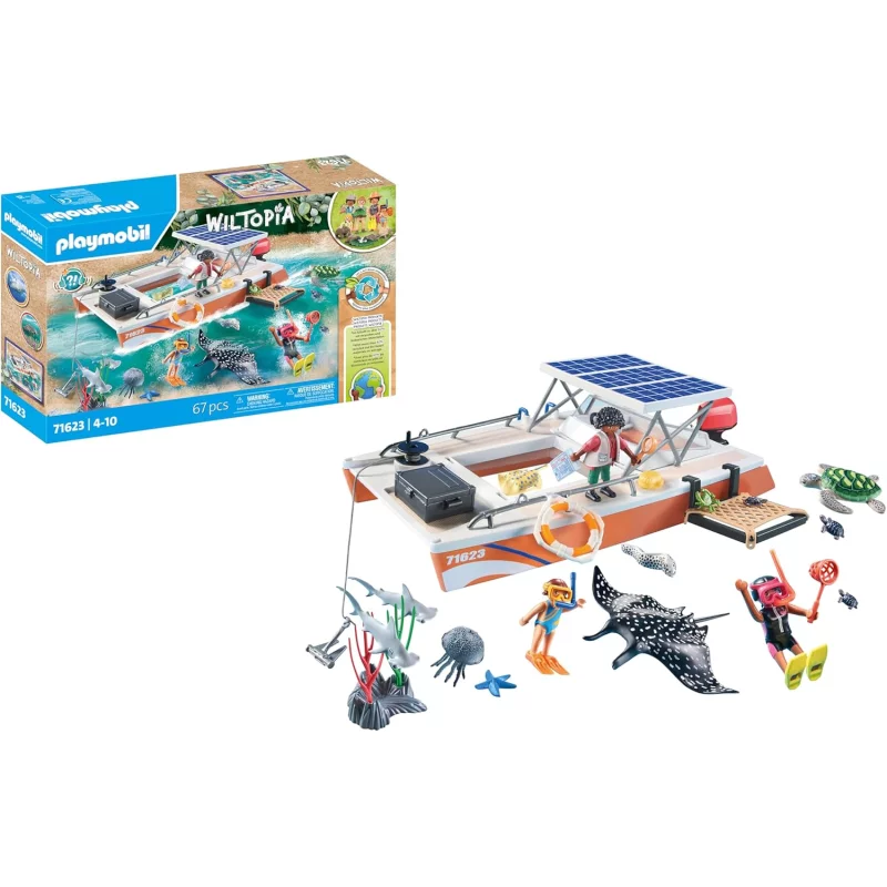 Image : PLAYMOBIL 71623 Bateau de surveillance des récifs coralliens