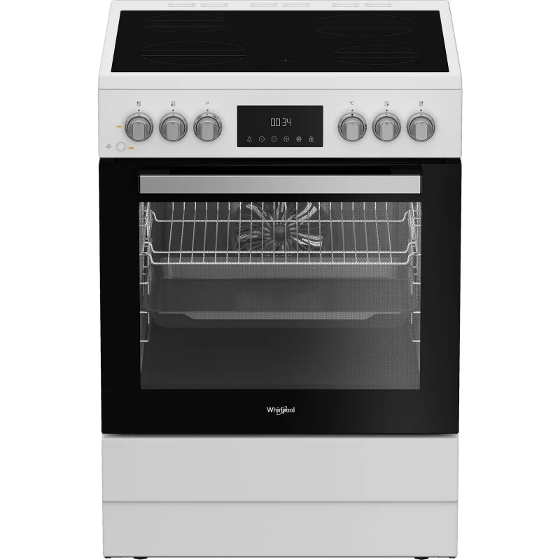 Image : WHIRLPOOL W6V8LCSW - Cuisinière vitrocéramique