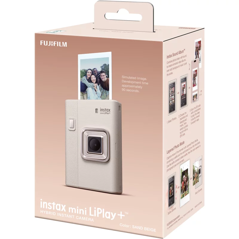 Image : FUJIFILM Intax Liplay plus beige - Appareil photo Instantané