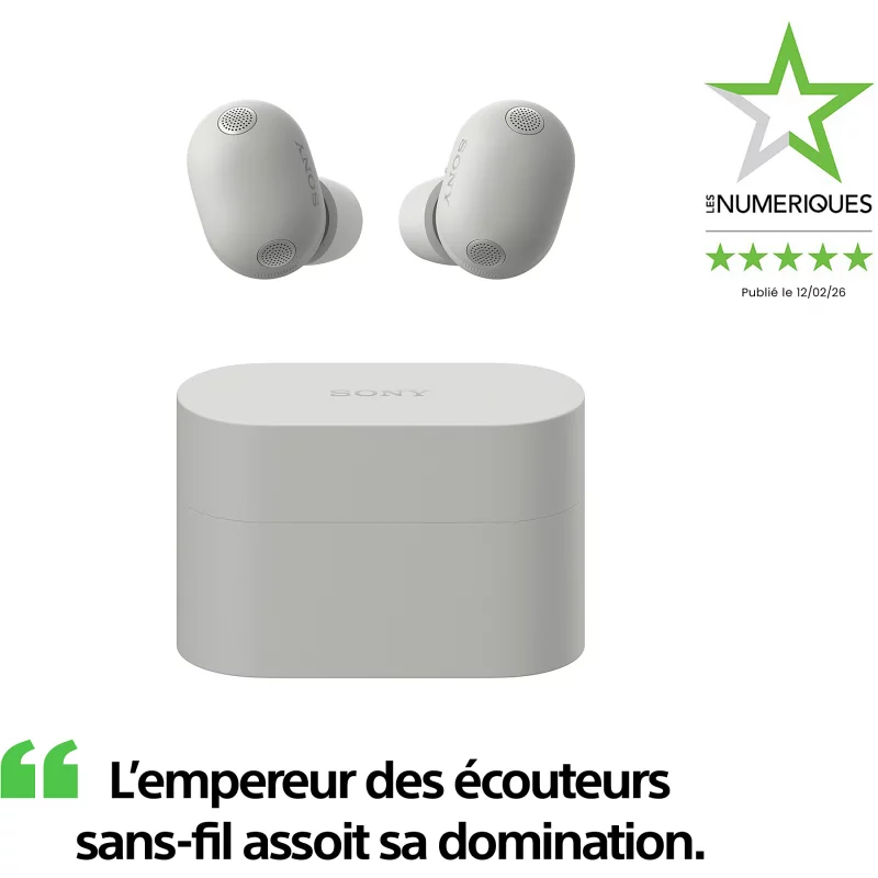 Image : SONY WF-1000XM6 Blanc - Ecouteurs