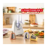 Image : MOULINEX électrique Fresh Express DK853BE0 - Rapeur trancheur