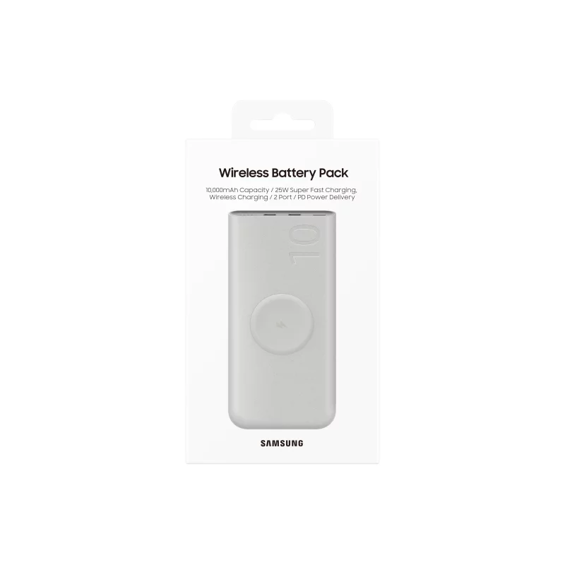 Image : SAMSUNG EB-U2510XUEGEU - Batterie externe 10000 mAh 25W Beige Qi2