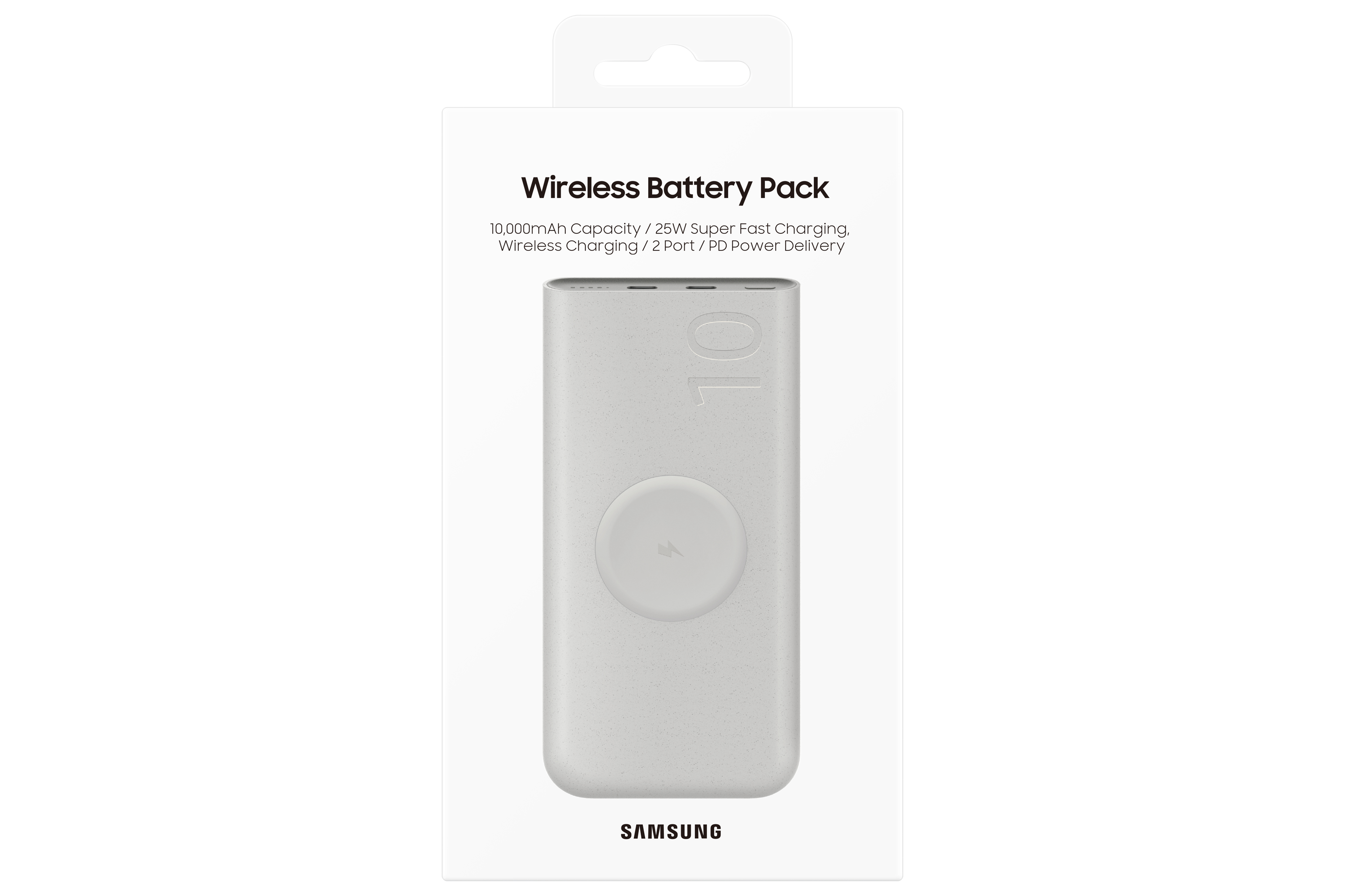 Image : SAMSUNG EB-U2510XUEGEU - Batterie externe 10000 mAh 25W Beige Qi2