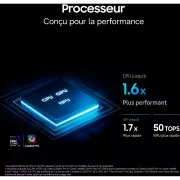 Image : SAMSUNG Galaxy Book6 Pro AI 14'' Tactile - Intel Core Ultra 5 - 16 Go RAM - SSD 512 Go - Copilot +