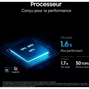 Image : SAMSUNG Galaxy Book6 Pro AI 16'' Tactile - Intel Core Ultra 5 - 16 Go RAM - SSD 512 Go - Copilot+