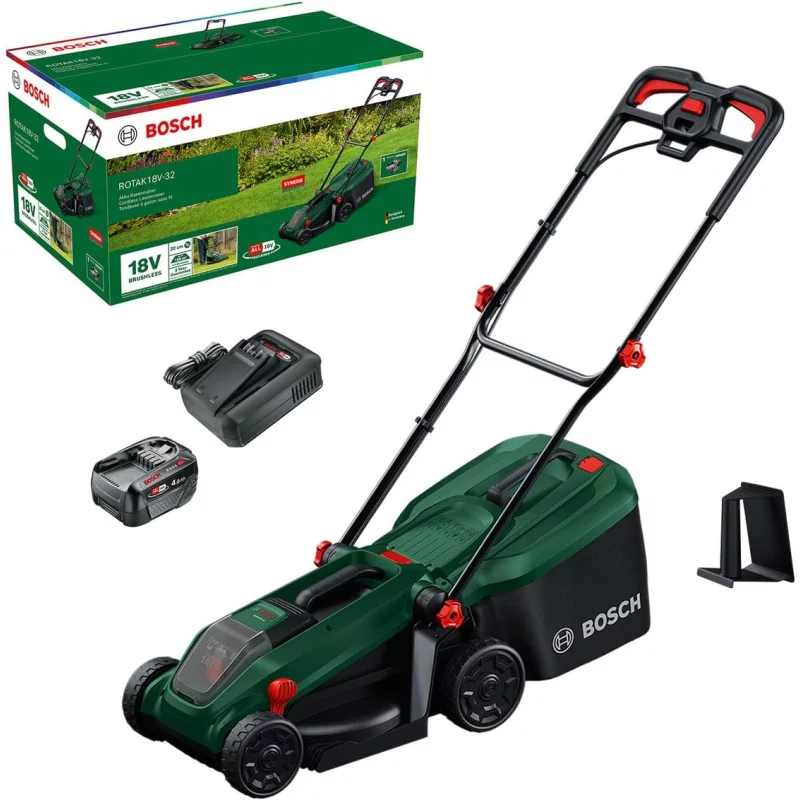Image : Bosch Rotak 18V-32 65mm 1x4Ah - Tondeuse à gazon - 4053423656879