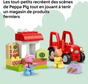 Image : LEGO DUPLO 10468 Tracteur et marché Peppa Pig