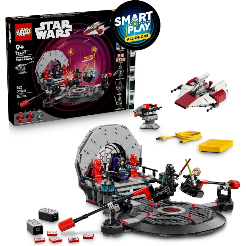 Image : LEGO 75427 SMART Play: duel dans la salle du trône et chasseur A-Wing - Star Wars