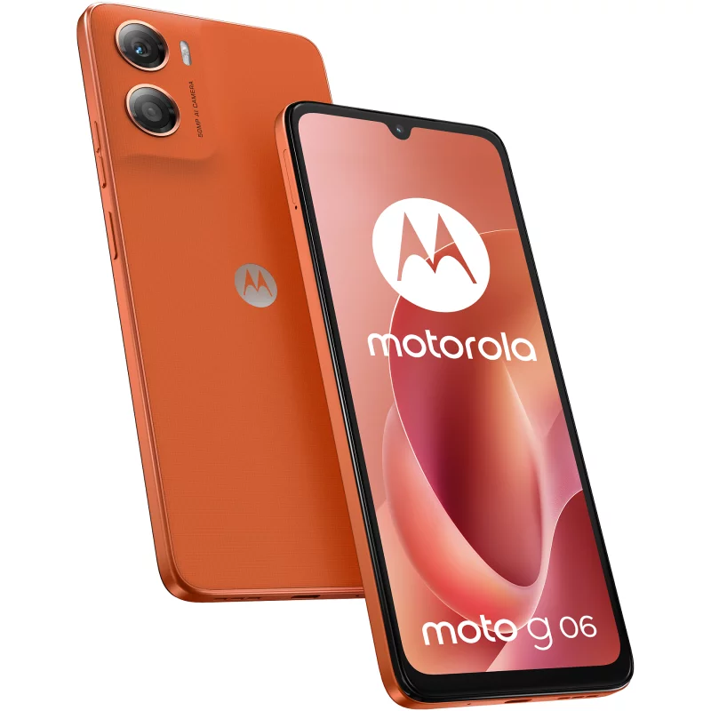Image : MOTOROLA G06 128Go Arabesque orange - Smartphone