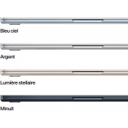 Image : Apple MACBOOK Air 13'' Puce M5 CPU 10 / GPU 8 coeurs Mémoire RAM 16Go Stockage 512Go SSD Minuit