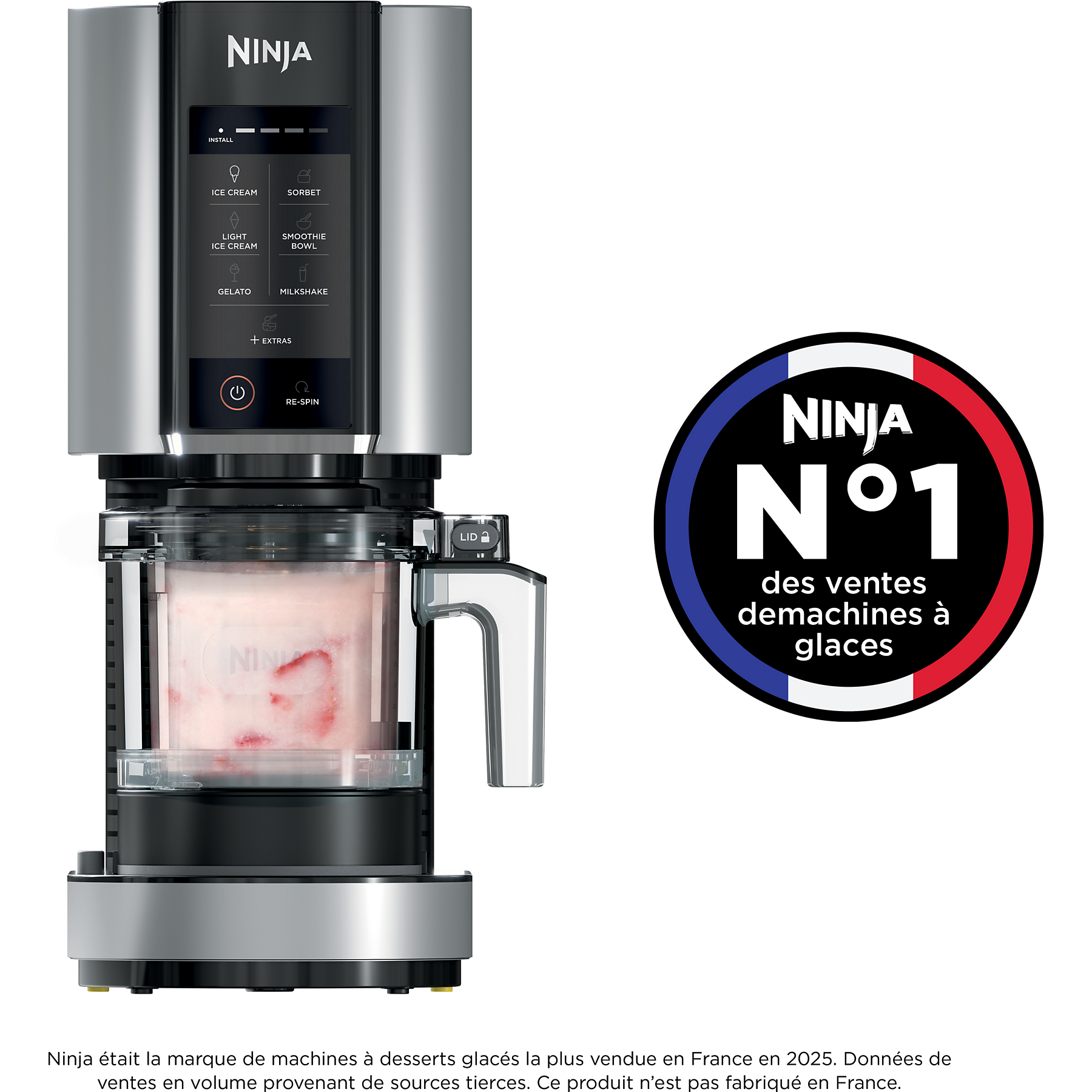 Image : Ninja Creami NC302EU Noir Gris - Sorbetiere