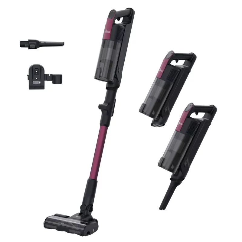 Image : Hoover HF310HX 011 Noir Magenta - Aspirateur balai