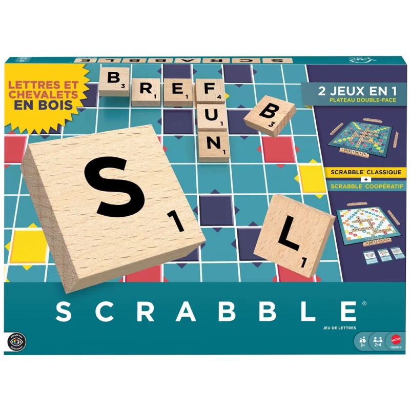 Image : Scrabble En Bois de MATTEL