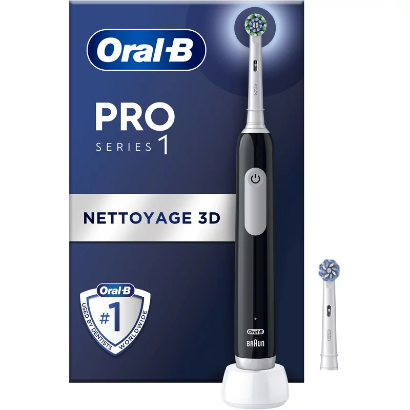 Image : ORAL-B Pro 1 Noire Cross Action + 1 bros ORALB